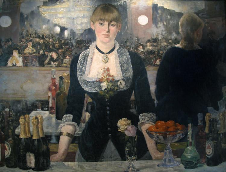 Edouard Manet A Bar at the Folies-Bergere (mk09) Norge oil painting art
